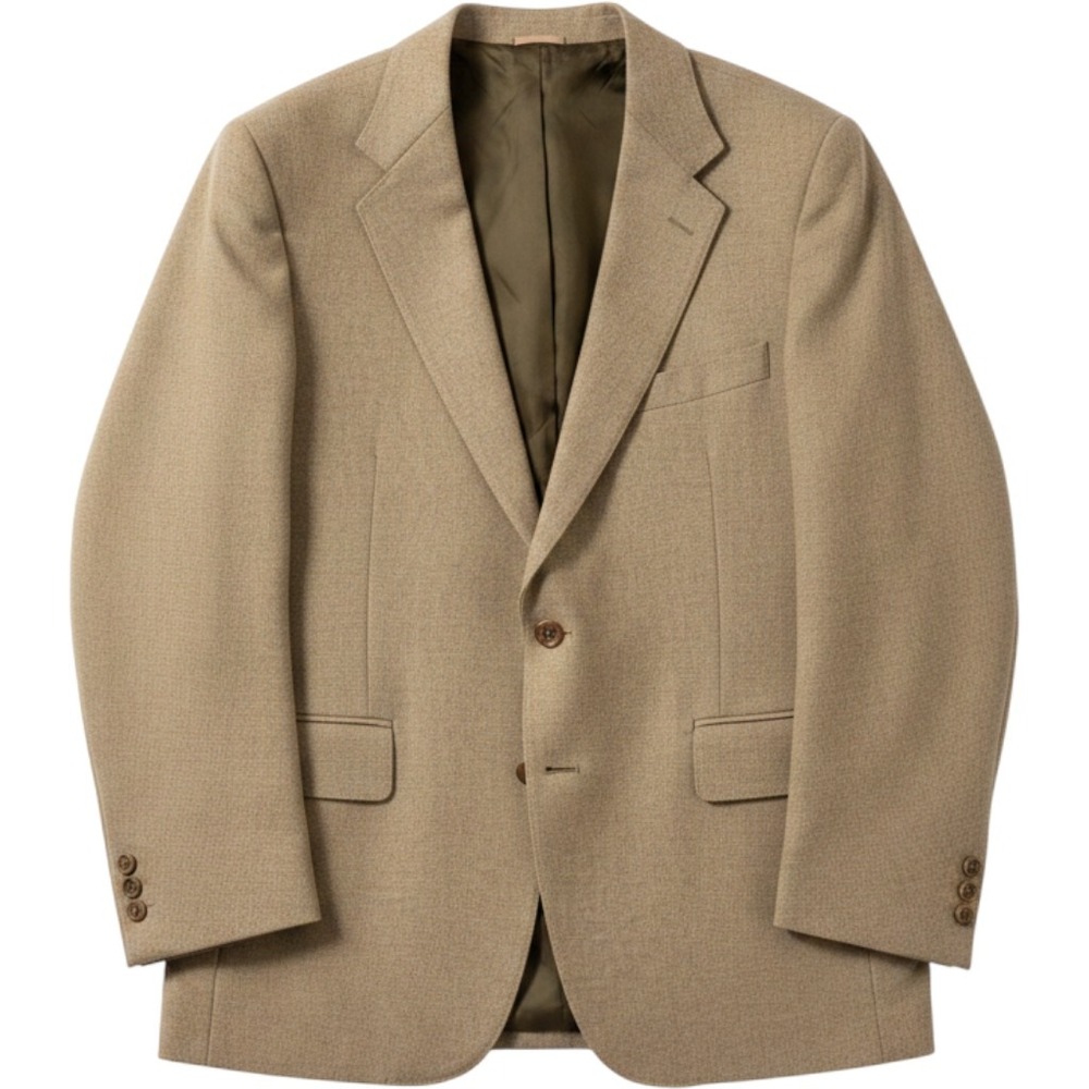 Levi's Action Suit Blazer‎ Mens 44R Tan Excellent Sta-Prest 2-Button Sport Coat